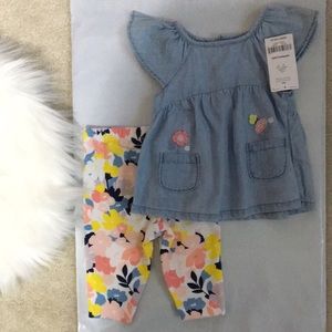 Carter’s Baby Girl Dress and Pants 3M